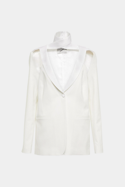 Coperni - Woven Cut Out Tailored Jacket - White – Simonett