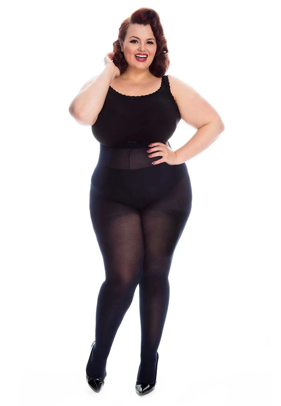 Collants opaques blancs grande taille femme : Deguise-toi, achat