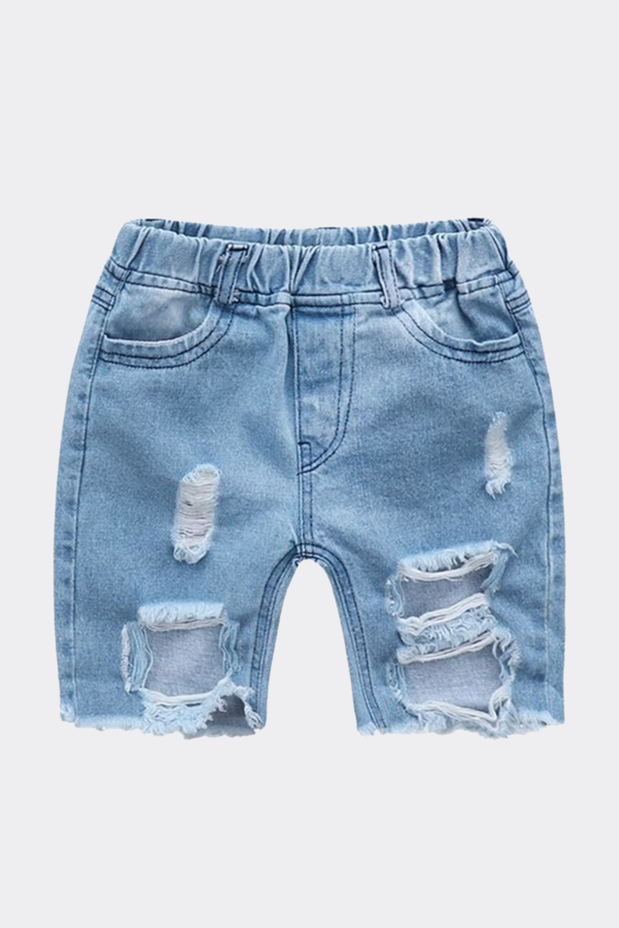 Oh Boy Distressed Denim Shorts – Posh 