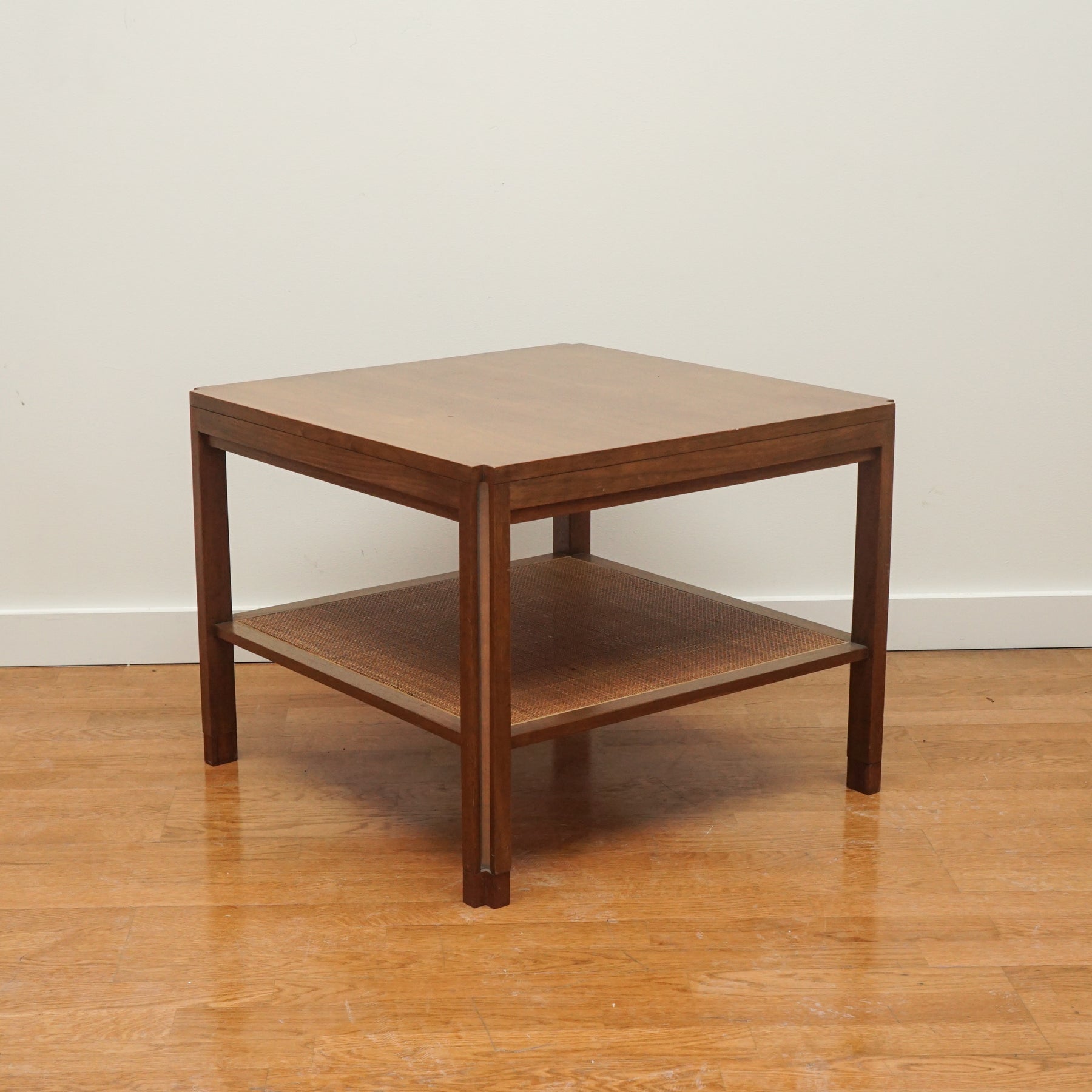 oak side table with shelf