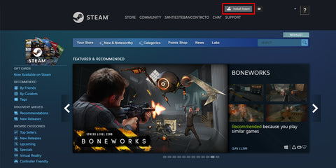 Stáhněte si a nainstalujte klienta služby Steam a úspěšně uplatněte svůj Steam klíč ke hře Subnautica: Below Zero.