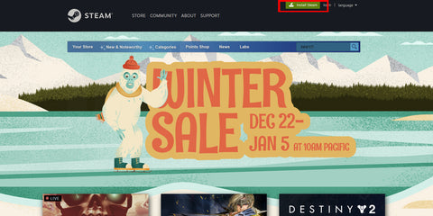 Download Steam client to redeem your CD Key and add the game to your collection
