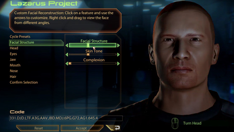 La personnalisation des personnages de Mass Effect 2 est assez poussée. Des points bonus pour essayer de faire ressembler Shepard à vous-même !