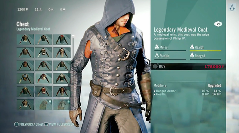 personnalisation d'assassin's creed unity