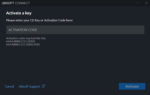 Activate a CD Key or Activation Code