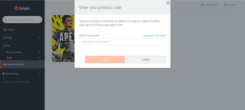 Pop-up inwisselcode.