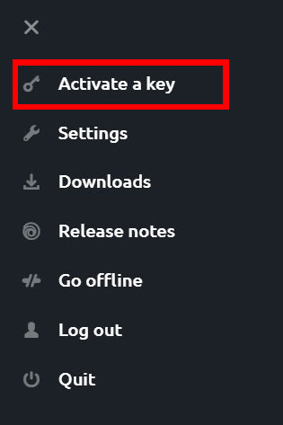 Activate the key and add the game to the library