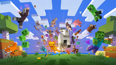 Minecraft Java Edition afbeelding van de officiële site.