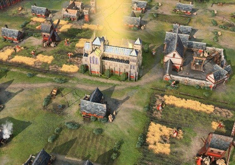 Age of Empires Gameplay : Une église au milieu d'une ville