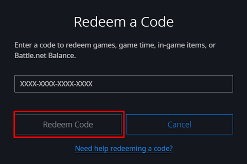 Select “Redeem Code” and the game will be added to your library.