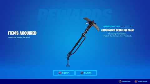 Fortnite Catwoman's grijpklauw.