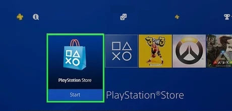 PlayStation Store in the main menu