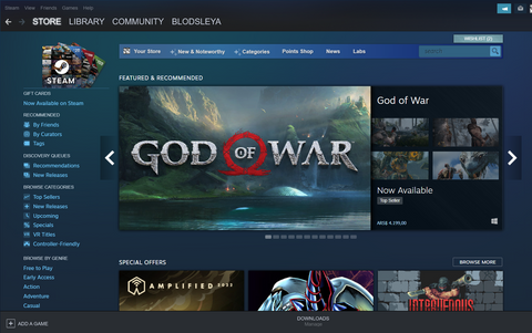 The steam market home page. Sign in or use your login account details.