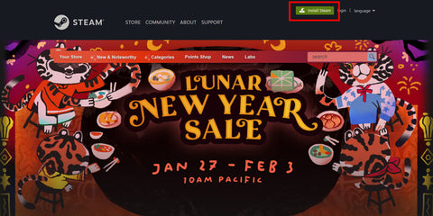 Enter Steam website and download the client