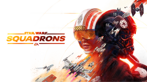 The new game Star Wars: Squadrons cover.