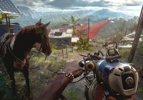 Jugabilidad de Far Cry 6: Rojas sosteniendo un arma personalizada