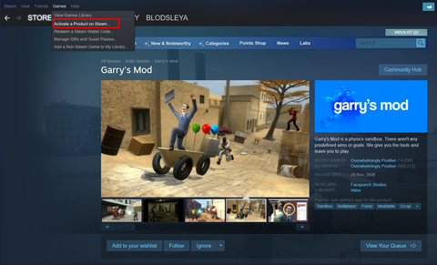 Garry's Mod Steam CD Key  Buy cheap on