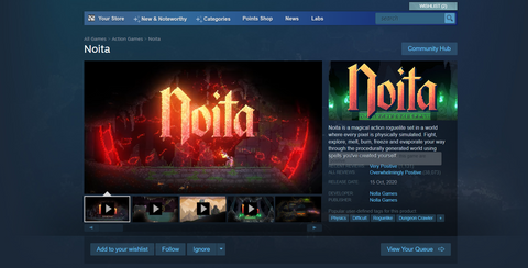 Platforma Steam, unde utilizatorii trebuie să se logheze pentru a răscumpăra jocul.