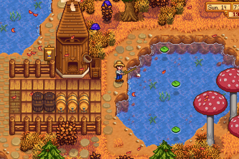 In Stardew Valley you can have access to fish in certain maps.