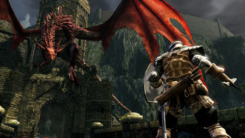 dark souls remastered gameplay fight - dragon vs knight
