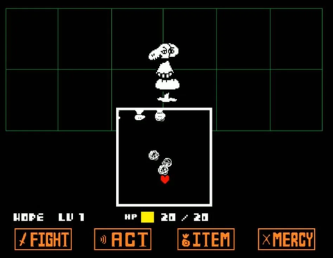 Your first boss is a training dummy. Undertale is like that. Watch out, or you’ll hurt his feelings.