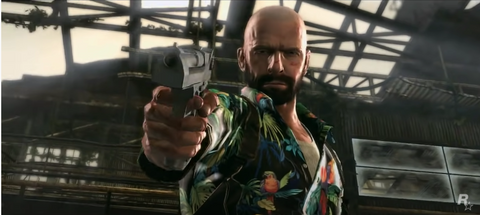 Max Payne 3 Gameplay: Max Payne pointing a weapon