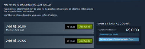 Steam app Gift Card online inwisselen Stap drie