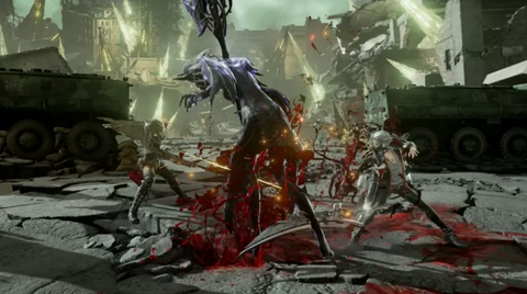 Gameplay de Code Vein : Personnages combattant des ennemis Bandai Namco