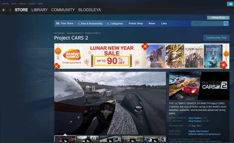 La piattaforma Steam dove è possibile vedere le notizie sui giochi, acquistare giochi e risparmiare.