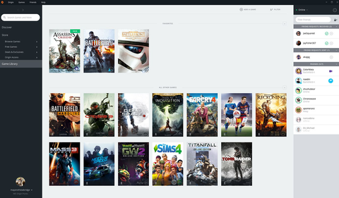 Origin store where you get games in an electronic form.
