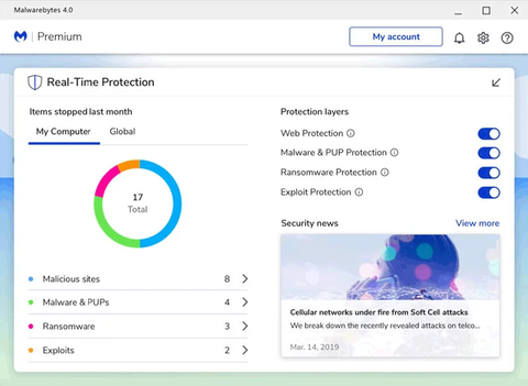 Virușii se plimbă - aveți nevoie de cea mai recentă versiune a celui mai bun produs de pe piață! Descărcați Malwarebytes pentru protecție în timp real!