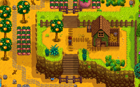 You can use the in-game shops to help you build an orchard.