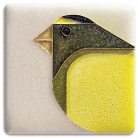 Charley Harper Motawi Grosbeak Art Tile