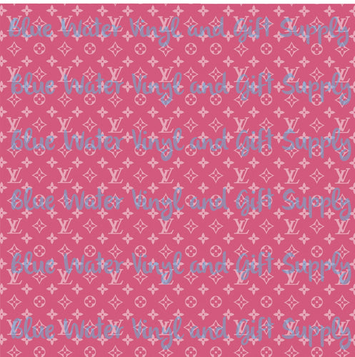 Patterned Vinyl and HTV Sheets - Louis Vuitton Multi Color Logo (LV3)