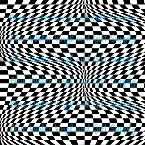 Checkerboard black and white – Blue Water Vinyl & Gifts