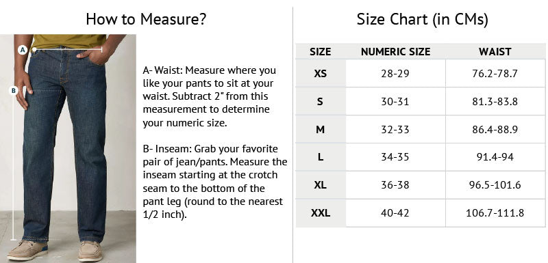 Prana Size Charts