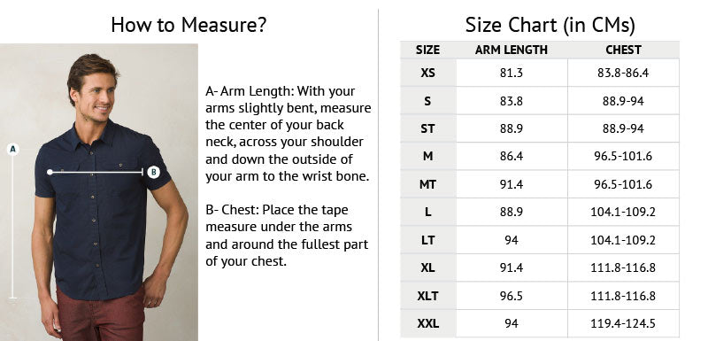 Prana Size Charts