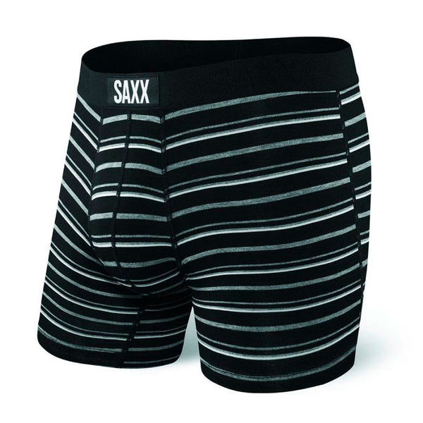 Saxx Underwear Long Leg Boxer Briefs – Kinetic HD Semi-Compression Boxer  Briefs with Built-in Ballpark Pouch Support, Grey Mini Stripe, S :  : Fashion
