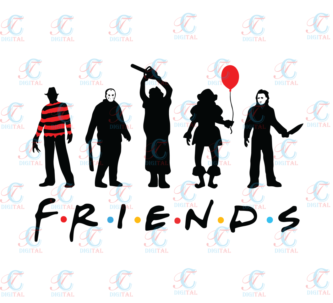 Free Friends Horror Movie Svg