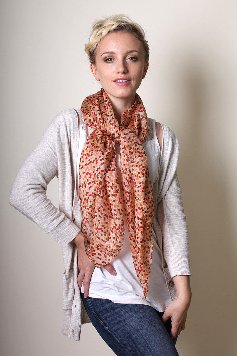 square printed scarf