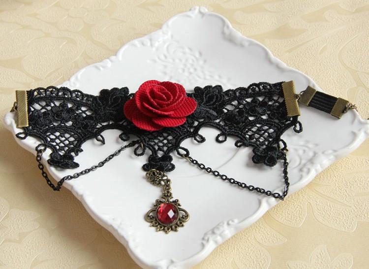 Gothic Beauty Red Rose Armlet – Floral Fawna