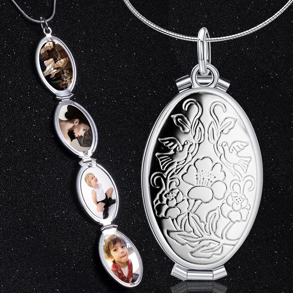 Sterling Silver Memory Locket Embellished with Swarovski crystals