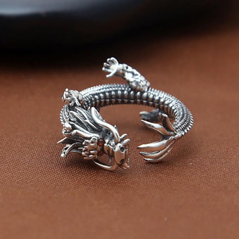 The Enchanted Thai Dragon Silver Ring – Floral Fawna