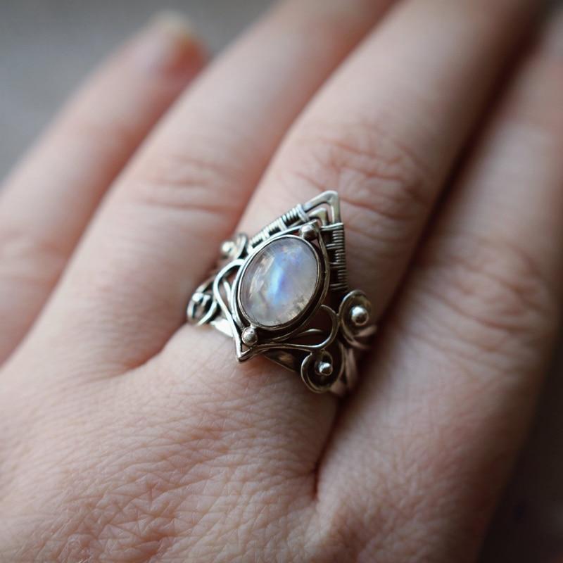 Gothic sales moonstone ring