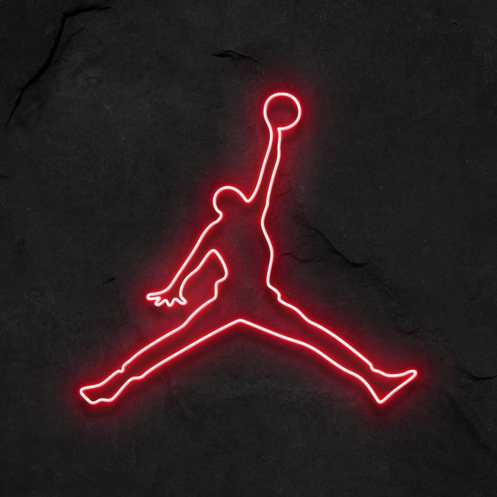 neon red jordans