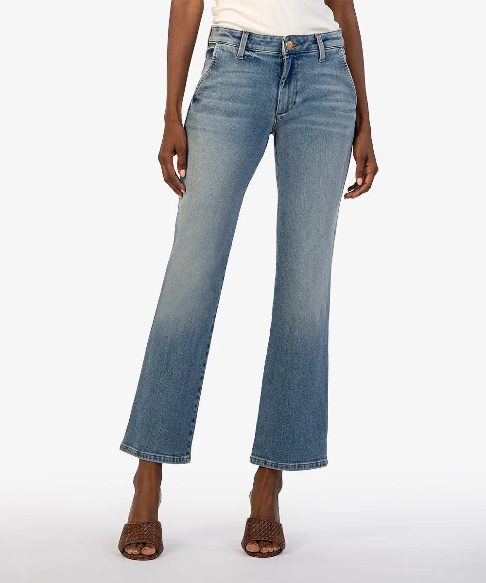 KUT From The Kloth Kelsey Mid Rise Ankle Flare Reg Hem Slash Pkt KP1949MA1