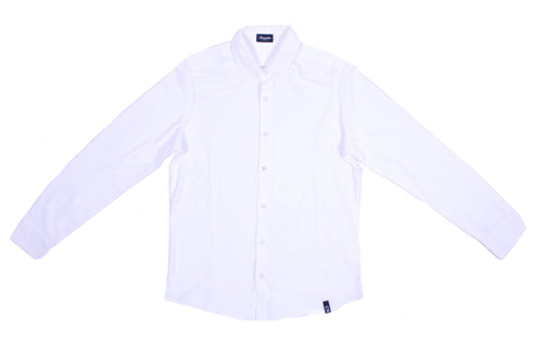 Drumohr - L/S Button Front Shirt White