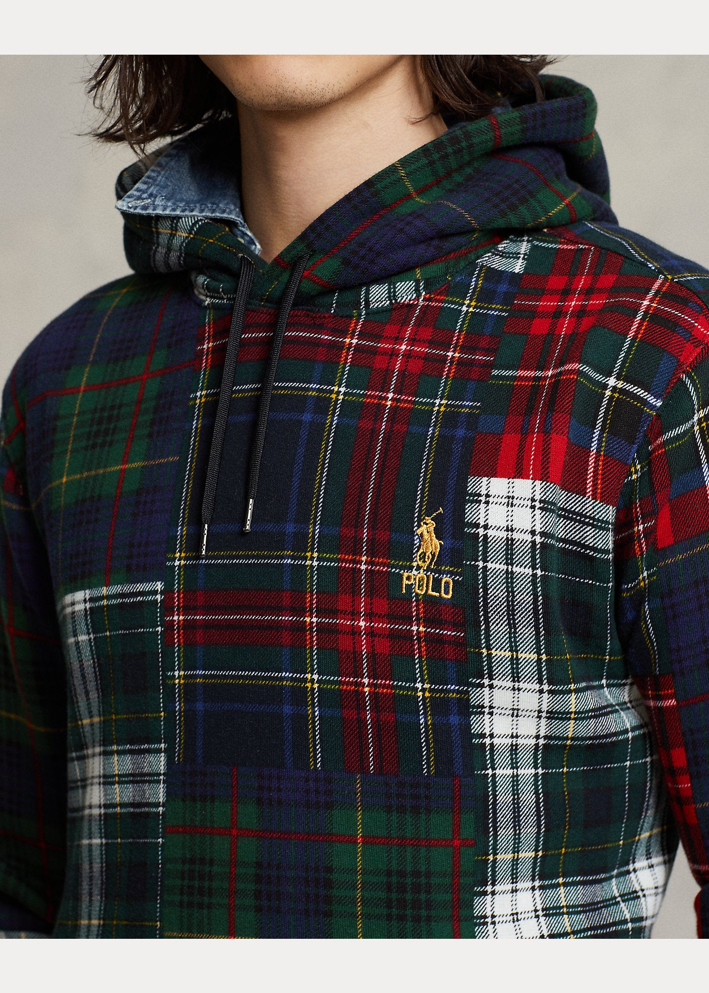 POLO Ralph Lauren - Patchwork Plaid Fleece Hoodie – Louie