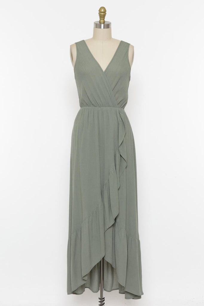 Sage Neck Maxi-Dresses-Vixen Collection, Day Spa and Women's Boutique Located in Seattle, Washington