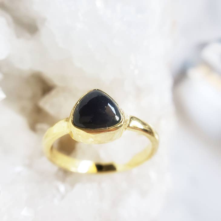 Women's Black Onyx Stacking Ring | Vixen Collection | Seattle, WA